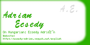 adrian ecsedy business card